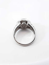 1.93 Cttw Diamond & 14k White Gold Double Halo Ring 6.9 Grams Size 7 Fw0626ezxdu