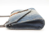 Ysl Saint Laurent Washed Denim Matelasse Chevron College Bag Sd0925ezxde