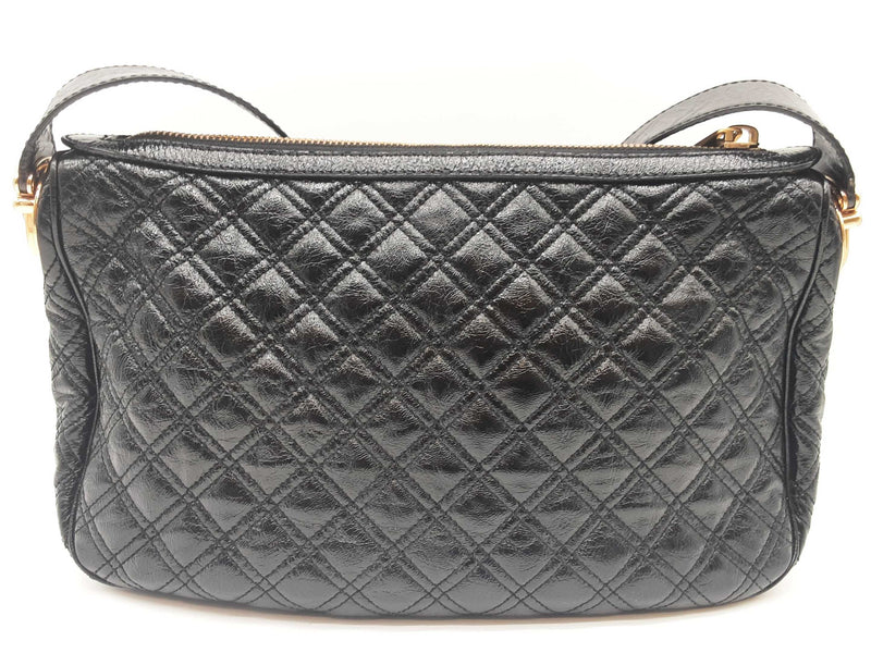 Marc Jacobs Ursula Black Quilted Patent Leather Hobo Bag Do0925rxde