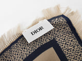 Christian Dior Oblique Dortwin Navy Blue Silk Scarf Do0126orxde