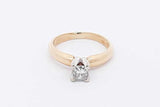 0.38ctw Princess Cut Diamond Ring 14k Yellow Gold 2.9 Grams Size 4.5 Eb0825oixsa