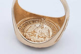 Mexican 50 Pesos "Centenario" Coin Replica Ring 14k Gold 6.8g Size 9 Eb0826poxde
