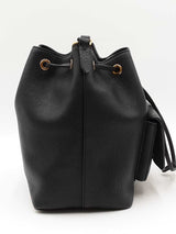 Louis Vuitton Black Leather Lockme Bucket Bag Eb1225rxzdu