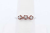 14k Gold Floral Ring With Diamonds 1.8 Grams Size 7 Eb0626loxde