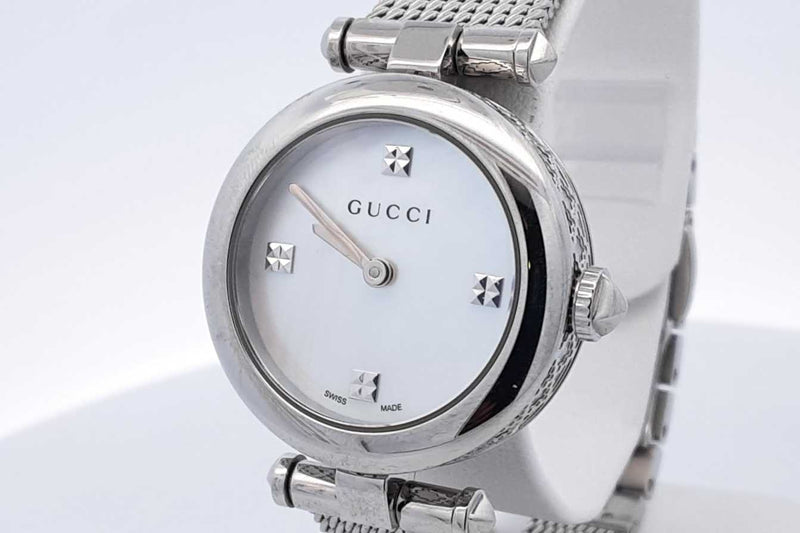 Gucci Diamantissima Mother Of Pearl Dial 27mm Stainless Steel Watch Eb0125oxzsa