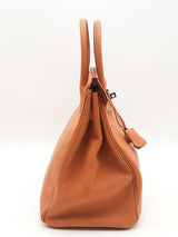 Hermes Birkin 32 Hac Dark Orange Leather Eb1025cxxzsa