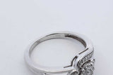 Diamond Ring In 10k White Gold 2.5 Grams Size 5.75 Eb0526lxzdu