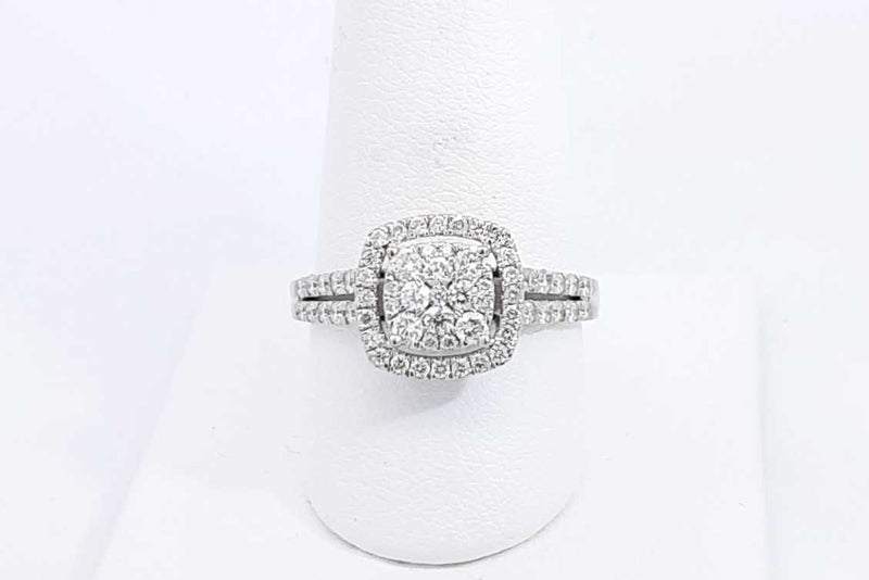 Diamond Ring In 10k White Gold 2 Grams Size 9 Eb0924ixsa