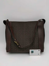 Celine C Macadam Canvas & Leather Shoulder Bag Eb1026crsa