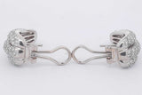 4.0cttw Diamond Stud Omega Back Earrings In 18k White Gold 18 Grams Eb0326loixsa