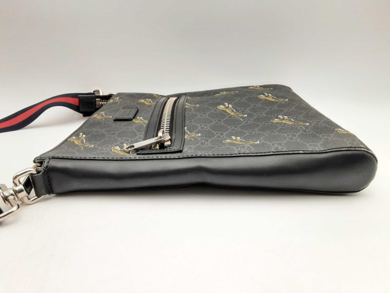 Gucci Gg Monogram Web Tiger Print Coated Canvas Messenger Bag Fw1024orxsa