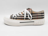 Burberry Jack Trainers In Archive Check Cotton Canvas Size Eu 39 Fw1125ozxdu