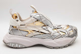 Versace Mercury Gold & Silver Caged Rope Overlay Sneakers Size 42 Eb0626crsa
