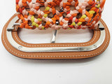 Hermes Orange Braided Printed Silk Wide Belt 37 In Do0126crde