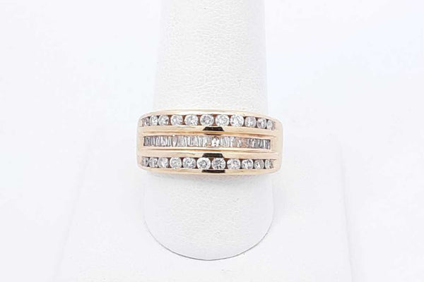 1.31ctw Diamond Ring In 14k Yellow Gold 5.7 Grams Size 9 Eb1125wxzdu