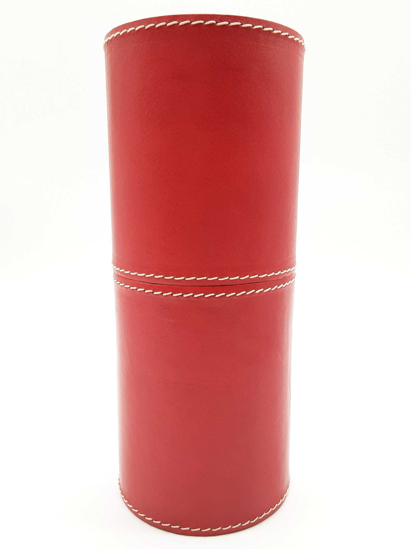 Ferrari Red Leather Wood Tube Collectible Do1025crde