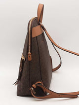 Michael Kors Rhea Medium Slim Logo Backpack Brown Aa0824rzsa