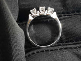 0.30 Cttw Diamond & 14k White Gold 3-stone Ring 2.2 Grams Size 5 Fw0426ozxdu
