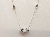 1.43 Cttw Lab Grown Diamonds 14k Wg 2.1g Marquis Necklace 18 In Do1225irxde