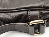 Gucci Guccissima Dark Brown Leather Messenger Crossbody Bag Eb0426lrxsa