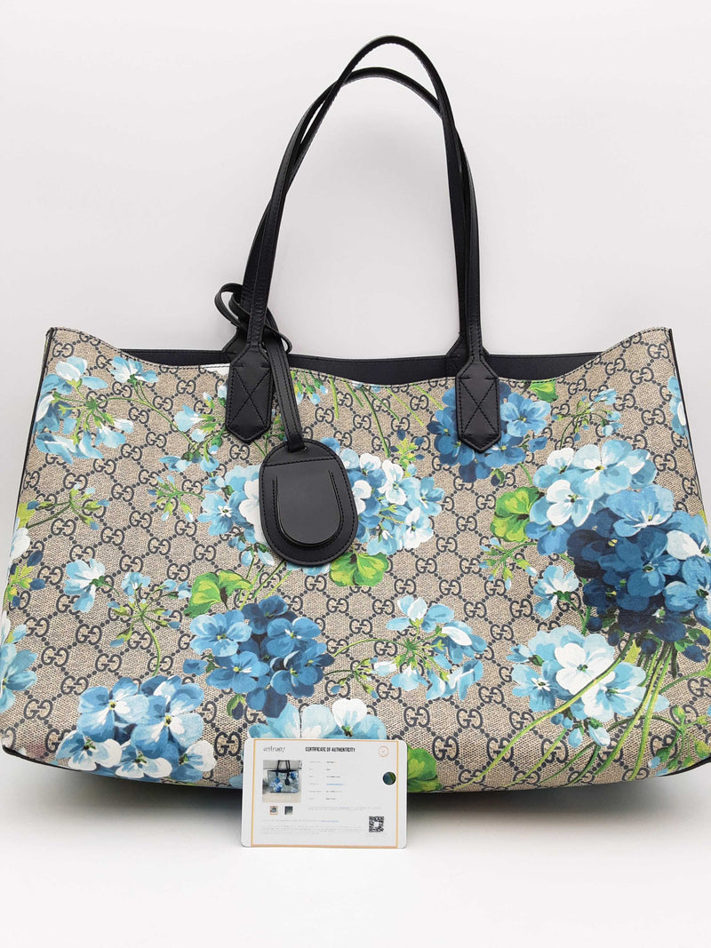 Gucci Gg Supreme Monogram Canvas Blooms Reversible Tote Bag Eb1024pxzsa