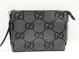 Gucci Jumbo Medium Gg Charcoal Gray Messenger Crossbody Bag Sd1025lozxde