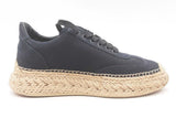 Christian Louboutin Espasneak Blue Canvas Sneakers Size 38 Eb0325lxzsa
