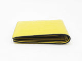 Salvatore Ferragamo Bifold Wallet In Gancini-embossed Yellow Leather Fw0326lordu
