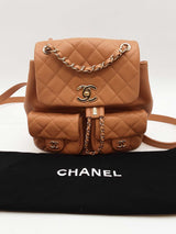 Chanel Dark Beige Quilted Caviar Duma Backpack Eb1026orxzde