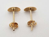 18k Yellow Gold 1.2g Heart Stud Earrings Do0425sxde