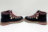 Moncler Blanche Navy Velvet Hiking Boots Size 37 Eb0924lxzdu