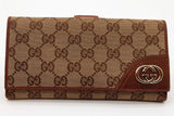 Gucci Britt Monogram Gg Canvas Continental Wallet Eb0926lrxde