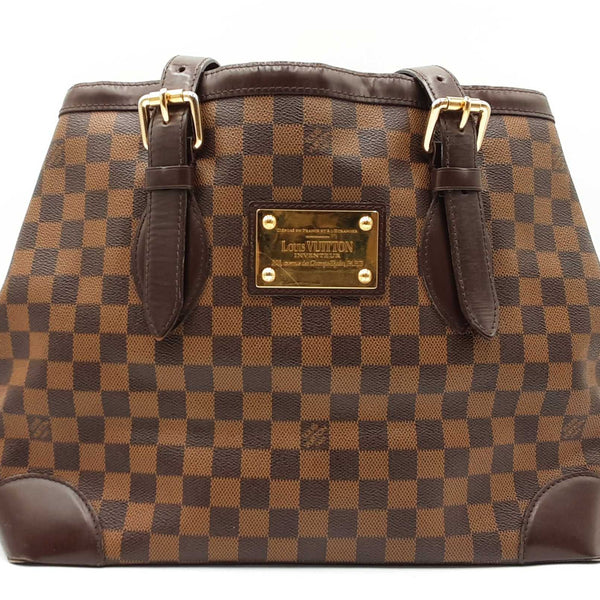 Louis Vuitton ダミエ・キャンバス パース Louis Vuitton Hampstead Mm Bag In Damier Ebene Coated Canvas