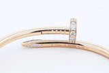 Cartier 18k Yellow Gold Juste Un Clou Diamond Bracelet 30.7g Size 16 Eb526crxzde