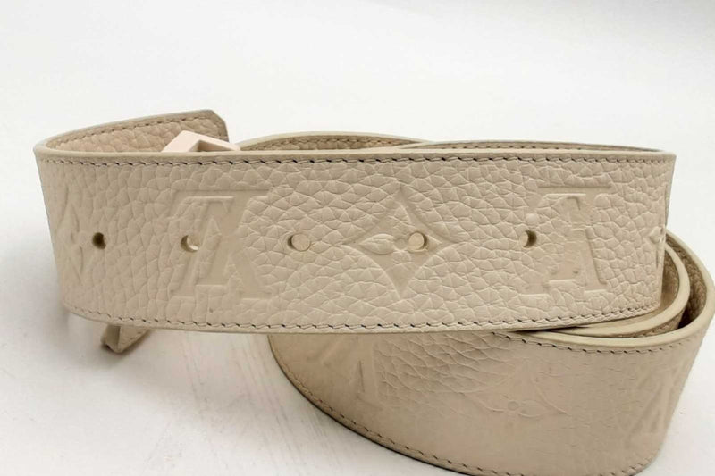 Louis Vuitton Monogram Empreinte White Leather Reversible Belt Eb0424rrxsa