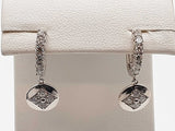 0.50 Cttw Lab Grown Diamonds 0.925 Silver 3.2g Dangle Earrings Do0525srde