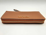 Michael Kors Jet Set Travel Continental Brown Leather Zipper Wallet Do0924oxde