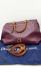 Dooney & Bourke Purple Leather Satchel Shoulder Bag Eb1025rxdu