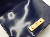 Tory Burch Juliette Mini Top Handle Satchel In Blue Patent Leather Fw0526lxzdu