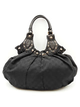 Gucci Studded Pelham Bag In Black Gg Monogram Canvas Fw0825orxdu