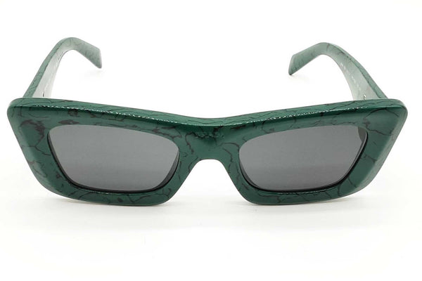 Prada Spr 13z Cat Eye Green Marble Sunglasses Eb1225cxde