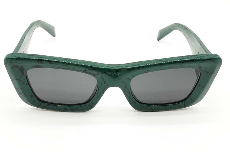 Prada Spr 13z Cat Eye Green Marble Sunglasses Eb1225cxde