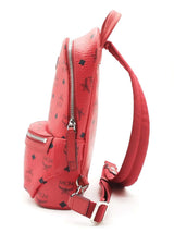 Mcm Red Medium Klassic Visetos Sling Bag Lh1124wxzde