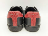 Gucci Ace Black Leather Low Top Sneakers Size 7 Fw0924crsa