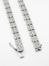 11.64 Cttw Diamond & 10k White Gold Tennis Necklace 54.9g 22 Inch Fw1025pxzxdu