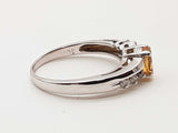 Citrine Diamonds 10k Yellow Gold 2.3g Ring Size 5.5 Do0126sede