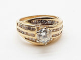 1.21 Cttw Natural Diamonds 14k Yellow Gold 7.5g Ring Size 6.5 Do0626cxzde