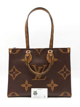 Louis Vuitton Onthego Mm Bag In Reverse Monogram Giant Coated Canvas Fw0626lsordu