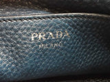 Prada Navy Blue Pebbled Leather Hobo Tote Bag Do0525rrxde