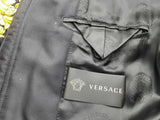 Gianni Versace Barocco Black Yellow Quilted Bomber Jacket Size It56 Do0625loxzde